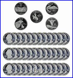 2007 S State Quarter Proof Roll Gem Deep Cameo 90% Silver 40 US Coins