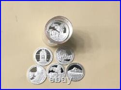 2010 S Silver Quarter Assorted Roll (40) Gem Proof Mirror-like Silver Quarters