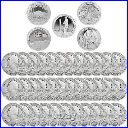2013 S Parks Quarter ATB Roll Gem Deep Cameo 90% Silver Proof 40 US Coins