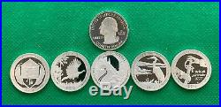 2015-S Silver Proof ATB Quarter 40 Coin Roll 8 Coin for each Park