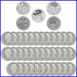 2019 S Parks Quarter Roll ATB. 999% Silver Gem Deep Cameo Proof 40 Coins