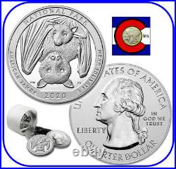 2020 American Samoa Silver 5 oz America the Beautiful (ATB) Roll/Tube 10 Coins