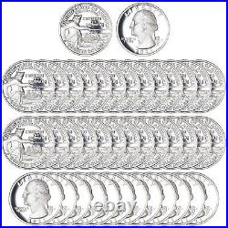 2021 S Washington Crossing the Delaware Quarter Roll 99.9% Silver Proof 40 Coins