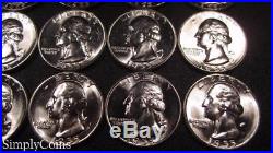 (20) 1955 Washington Silver Quarter BU Uncirculated Coin Lot HALF ROLL SKU-546