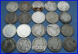 20 Barber Half Dollars 1900-1910 P/D/O (50C 1 roll $10 face value)