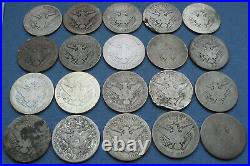 20 Barber Half Dollars 1900-1910 P/D/O (50C 1 roll $10 face value)