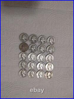 20 silver washington quarters all 1939 date. 1/2 roll