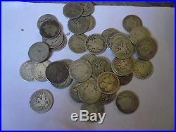 #2 Barber 90% Silver Quarters Roll of 40 Coins 6 No Dates #136