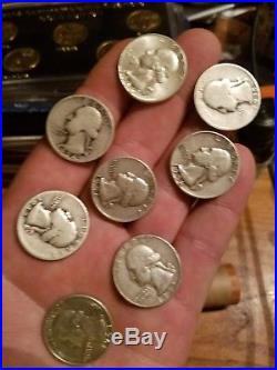 2 COMPLETE SILVER WASHINGTON QUARTER ROLLS (80 COINS!) $260.00 & free shiping