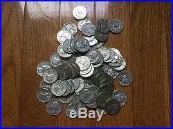 2 Rolls (80 Coins) Washington 90% Silver Quarters 1932-1964 Lot $20 Face
