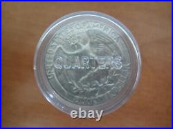 (2) Rolls 90% Silver Washington BU Quarters 1964-P and 1964-D XF-AU