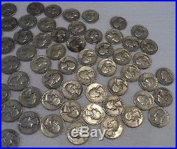 2 Rolls of Washington Silver Quarters 90% Silver. Mixed Dates