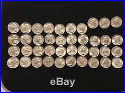 3 Rolls (120 coins) 90% Silver Washington Quarters