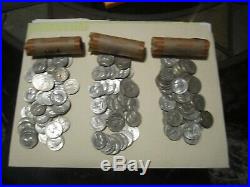 3-Rolls, 2-1964 & 1960's 90% Silver Quarters, $30 Face Value NO RESERVE