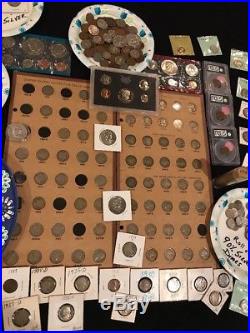 400+ Coins 80+ 90% Silver Coins Halves Dimes Quarters ROLLS & 1909 VDB 48