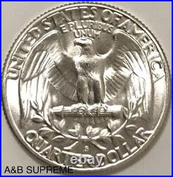(40) 1932-1964 Washington Quarter Roll Gem Bu Uncirculated 90% Silver