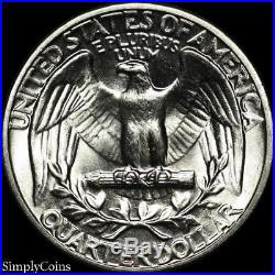 (40) 1943 Washington Silver Quarter Roll BU Uncirculated US Coin Lot