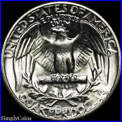 (40) 1943 Washington Silver Quarter Roll BU Uncirculated US Coin Lot