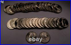 (40) 1946-D Washington Quarter Roll // Gem BU // 40 Coins // 90% Silver