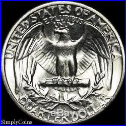 (40) 1947-D Washington Silver Quarter Roll BU Uncirculated US Coin Lot