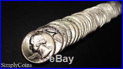 (40) 1948 Washington Silver Quarter Roll BU Uncirculated Coin Lot SKU-1604