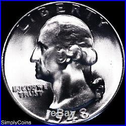 (40) 1948 Washington Silver Quarter Roll BU Uncirculated US Coin Lot MQ