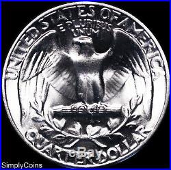 (40) 1948 Washington Silver Quarter Roll BU Uncirculated US Coin Lot MQ