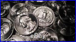 (40) 1950-D Washington Silver Quarter Roll BU Uncirculated US Coin Lot