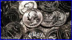 (40) 1950 Washington Silver Quarter Roll BU Uncirculated Coin Lot SKU-2037