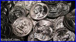 (40) 1950 Washington Silver Quarter Roll BU Uncirculated Coin Lot SKU-2037