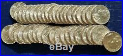 (40) 1951-D Original BU SILVER Washington Quarter Roll - choice to gem coins