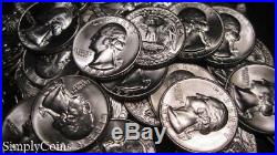 (40) 1951 Washington Silver Quarter Roll BU Uncirculated US Coin Lot