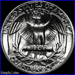 (40) 1952-D Washington Silver Quarter Roll BU Uncirculated US Coin Lot