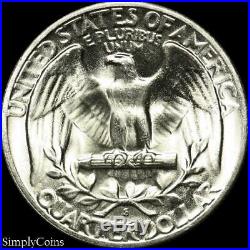 (40) 1952-S Washington Silver Quarter Roll BU Uncirculated US Coin Lot