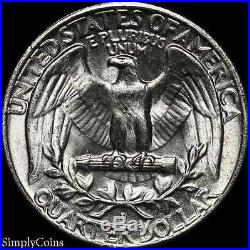 (40) 1954-D Washington Quarter Roll BU Uncirculated 90% Silver US Coin Lot