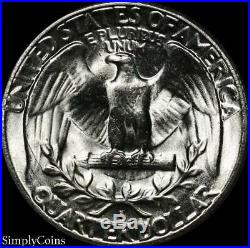 (40) 1954-S Washington Silver Quarter Roll BU Uncirculated US Coin Lot