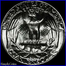 (40) 1954 Washington Silver Quarter Roll BU Uncirculated US Coin Lot MQ