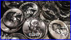 (40) 1955-1964 Washington Silver Quarter Roll BU Uncirculated US Coin Lot MQ