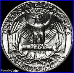 (40) 1955-D Washington Quarter Roll BU Uncirculated 90% Silver US Coin Lot