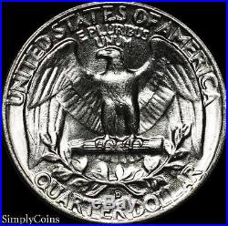 (40) 1955-D Washington Quarter Roll BU Uncirculated 90% Silver US Coin Lot