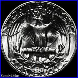 (40) 1955 Washington Quarter Roll BU Uncirculated 90% Silver US Coin Lot