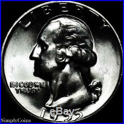 (40) 1955 Washington Silver Quarter Roll BU Uncirculated US Coin Lot MQ