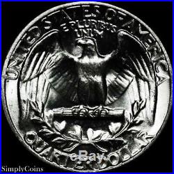 (40) 1955 Washington Silver Quarter Roll BU Uncirculated US Coin Lot MQ