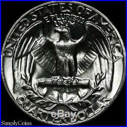 (40) 1956 Washington Silver Quarter Roll BU Uncirculated US Coin Lot