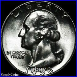 (40) 1956 Washington Silver Quarter Roll BU Uncirculated US Coin Lot MQ