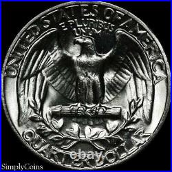 (40) 1956 Washington Silver Quarter Roll BU Uncirculated US Coin Lot MQ