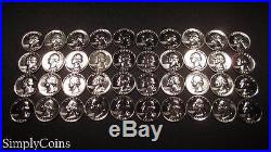 (40) 1956 Washington Silver Quarter Roll Proof Uncirculated Coin Lot SKU-118