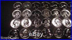 (40) 1956 Washington Silver Quarter Roll Proof Uncirculated Coin Lot SKU-118