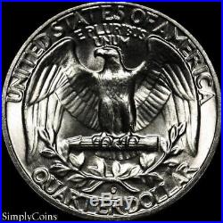 (40) 1957-D Washington Quarter Roll BU Uncirculated 90% Silver US Coin Lot