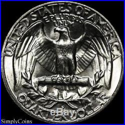 (40) 1957-D Washington Quarter Roll BU Uncirculated 90% Silver US Coin Lot